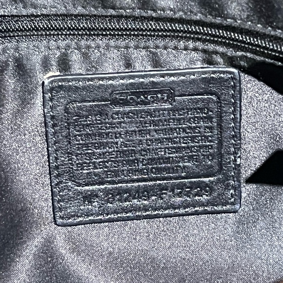 Coach Black Signature Patent Leather Embossed Tote Bag - Picture 8 of 13